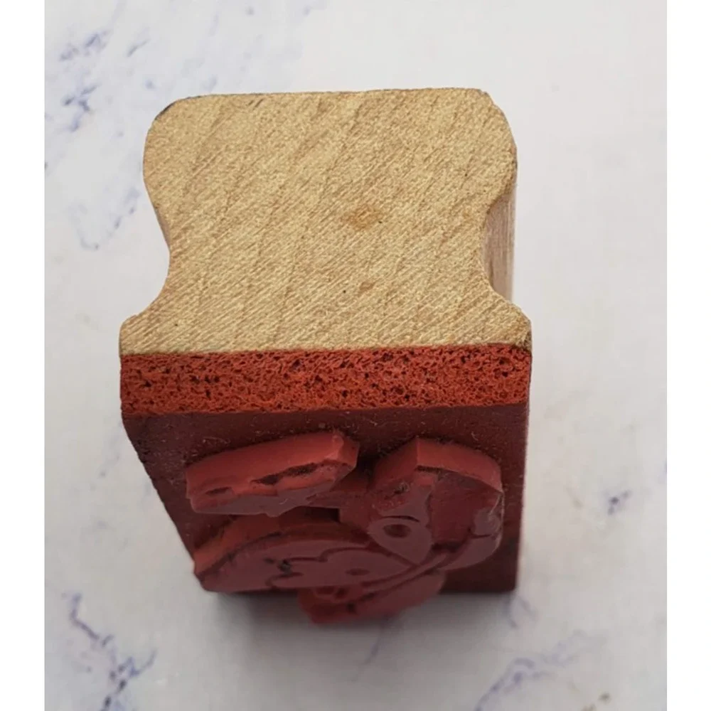 Painted Butterfly Nature Art Stamps Wood Mounted Rubber Stamp